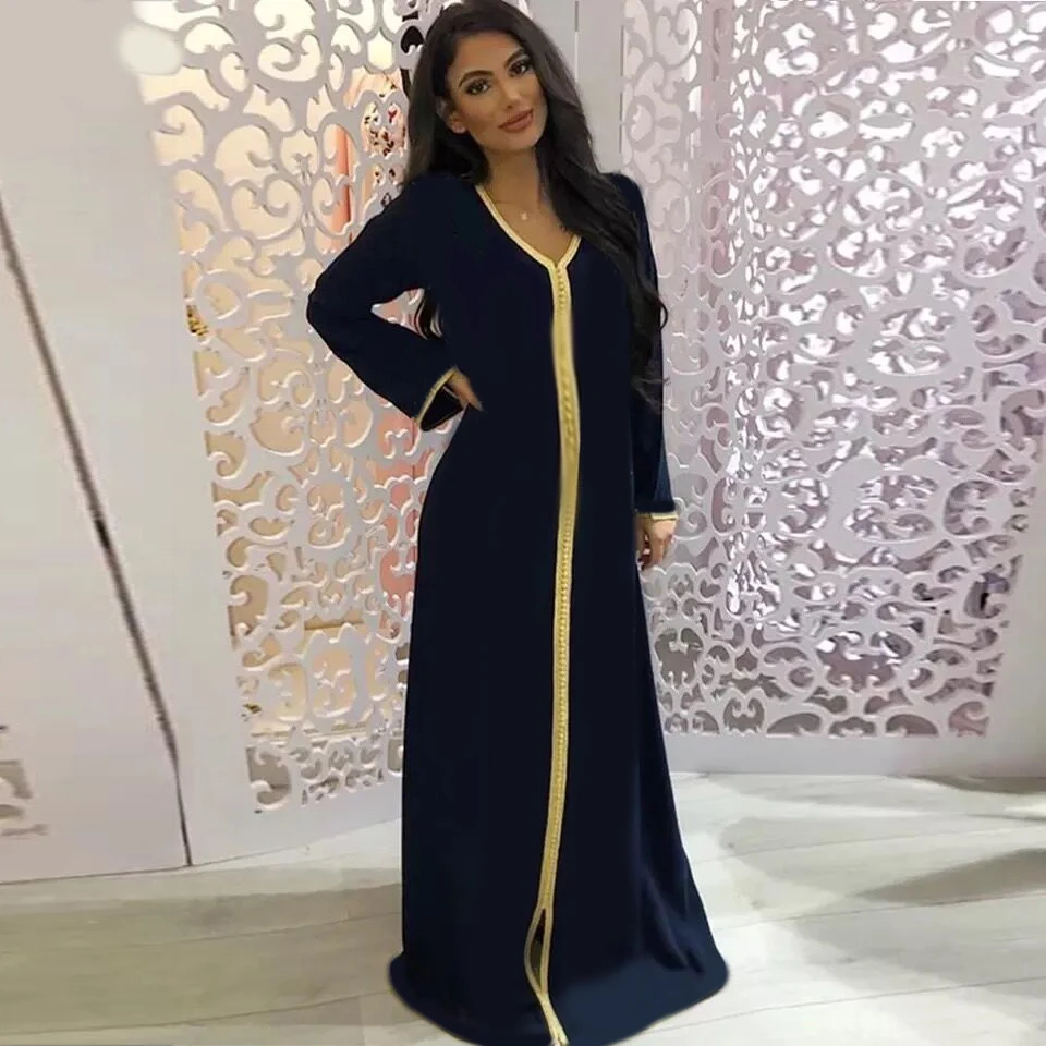 Abaya Дубай, вечерние платья для женского платья, Турция, ислам, одежда, Caftan Marocain Robe Long Djellaba FemmeF957
