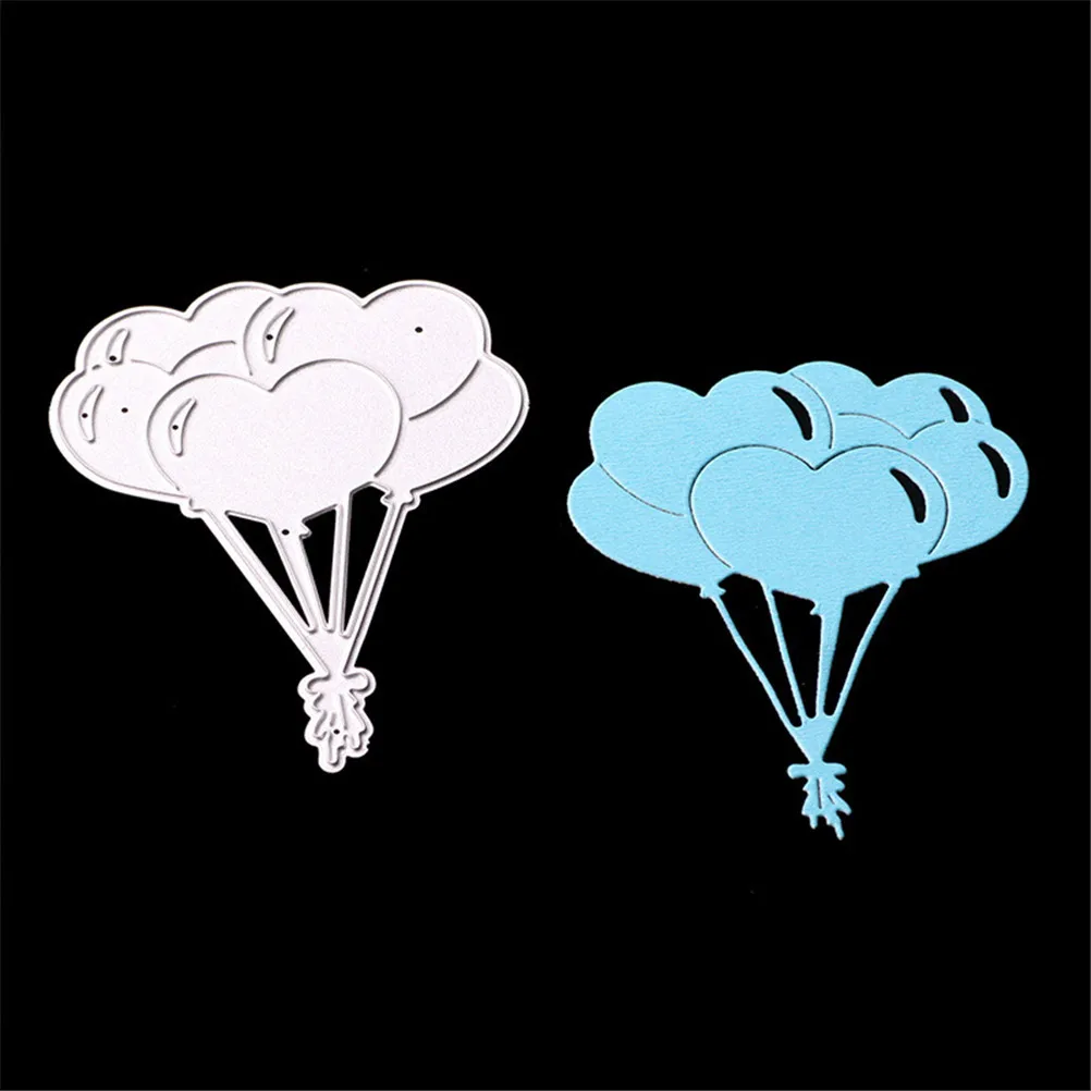 

1PCS 8*6cm Love Heart Balloon Style Embossing stenciles Stencil Templates Mould for DIY Scrapbooking Album Paper Card