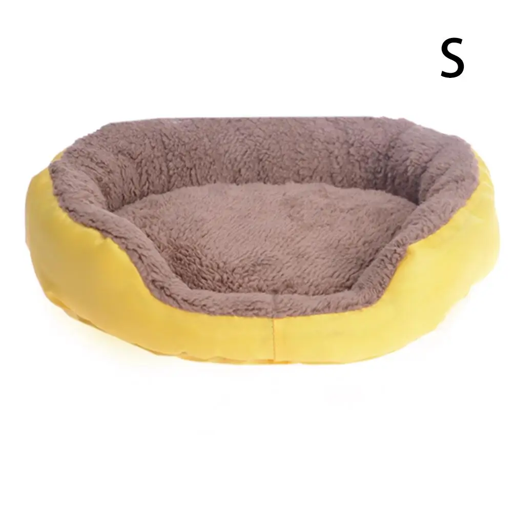 Yellow Кровать для питомца, круглая, осенняя и зимняя, теплая, кошка, собака, универсальные кровати, маленькие и средние, карамельный цвет, для питомца, кошки, собаки, кровать - Цвет: Yellow