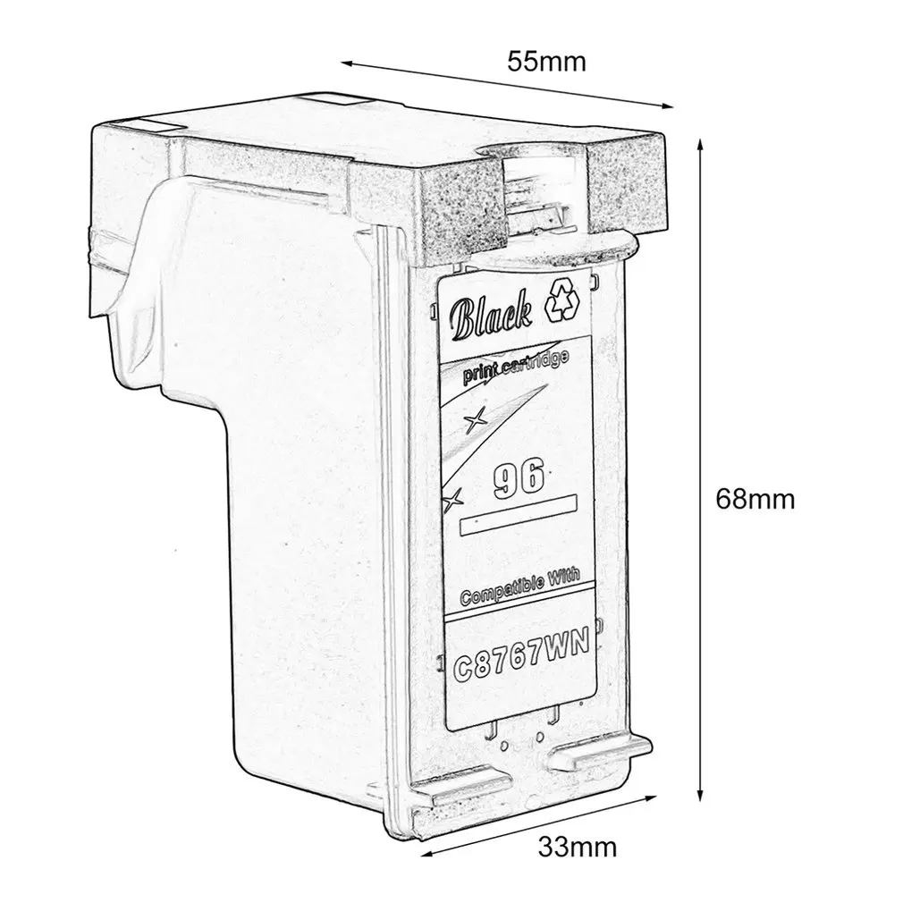

Economical Black Color Ink Cartridge Smooth Ink Cartridge Suitable For Deskjet 5740 6540 Drop Shipping