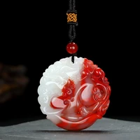 natural jade chicken blood jade pendant necklace pendant jewelry for men and women