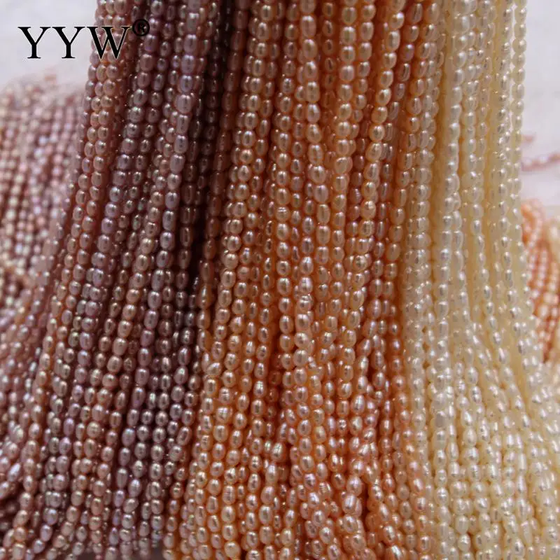 

Cultured Rice Freshwater Pearl Beads Ellipse Natural Diy 2-3mm Sold Per 37 Cm Strand Ellipse Shape For Diy Jewelry Making