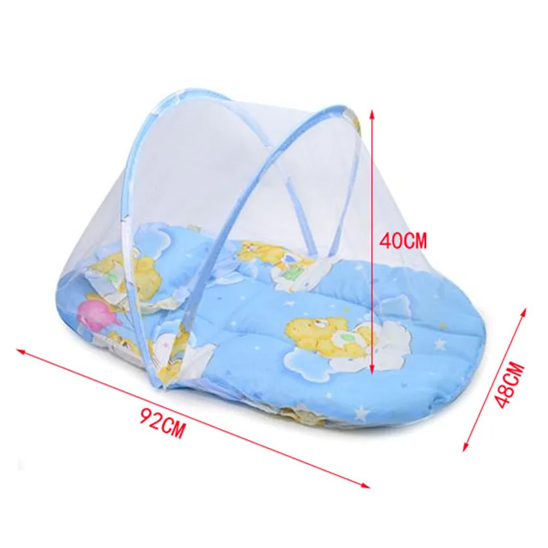 

Polyester Cartoon Ger Type 0-12M Portable Baby Crib With Mosquito Net Foldable Mini Bed For Children