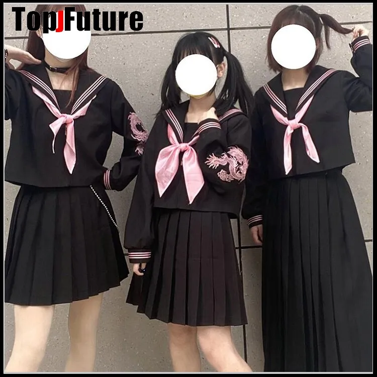 Костюм для косплея Розовый Дракон JK костюм с юбкой студентов дракона матросский |