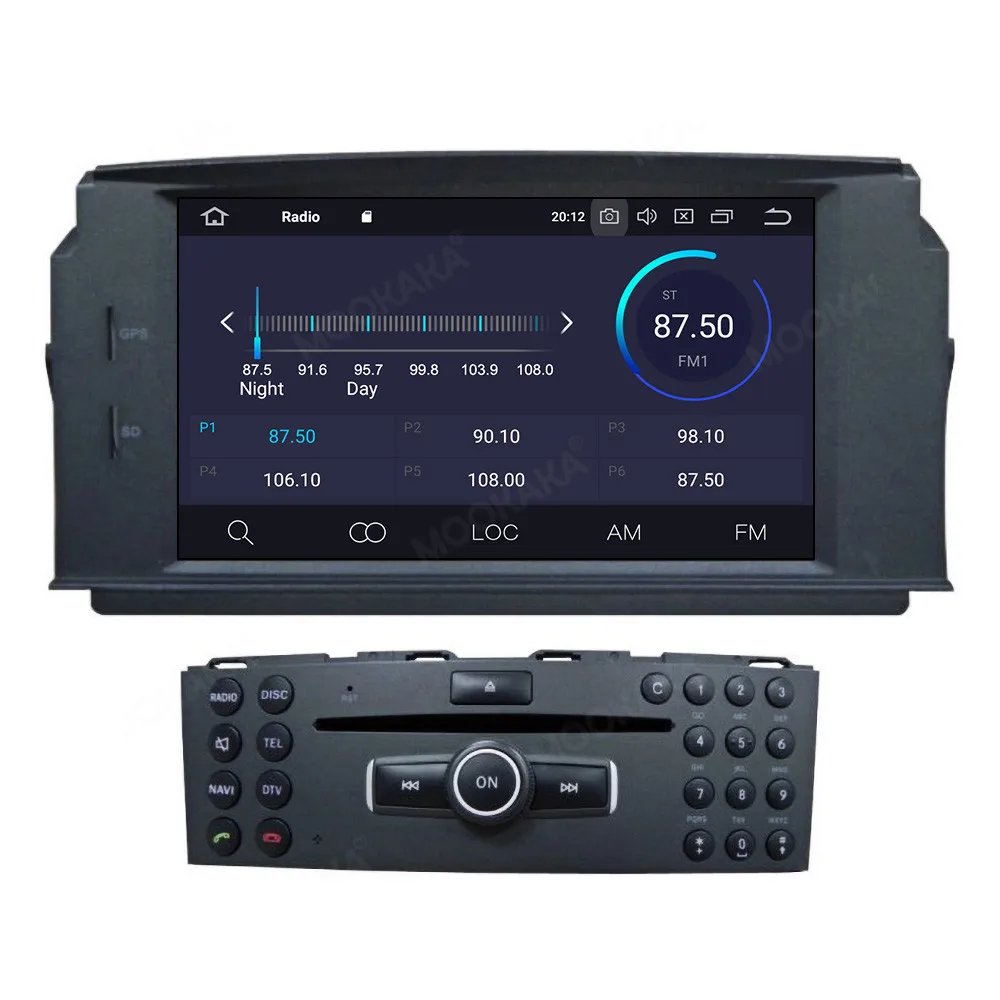 Автомобильный радиоплеер на Android 10 0 4 + 64 ГБ GPS навигация для BENZ C Class C180/C200/C230 W204
