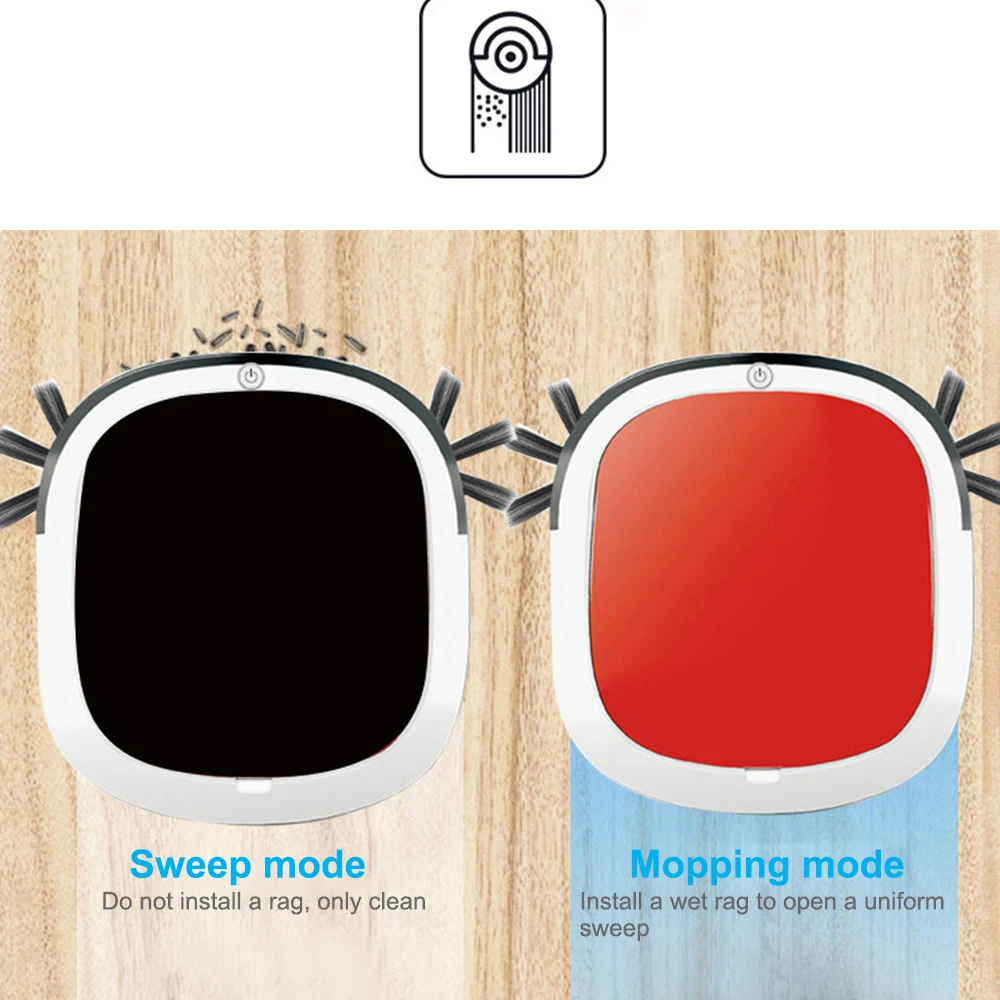 Умный робот-пылесос 2000PA перезаряжаемый 3 в 1 сухая и влажная подметальная машина