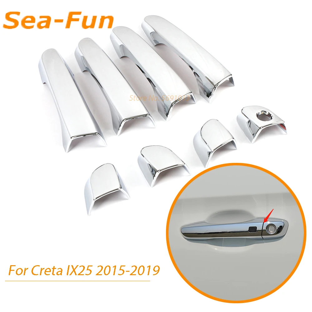 

For Hyundai Creta IX25 2015 2016 2017 2018 2019 Door Handle Trim Cover Decorative Frame Sticker Interior Parts Car Accessories