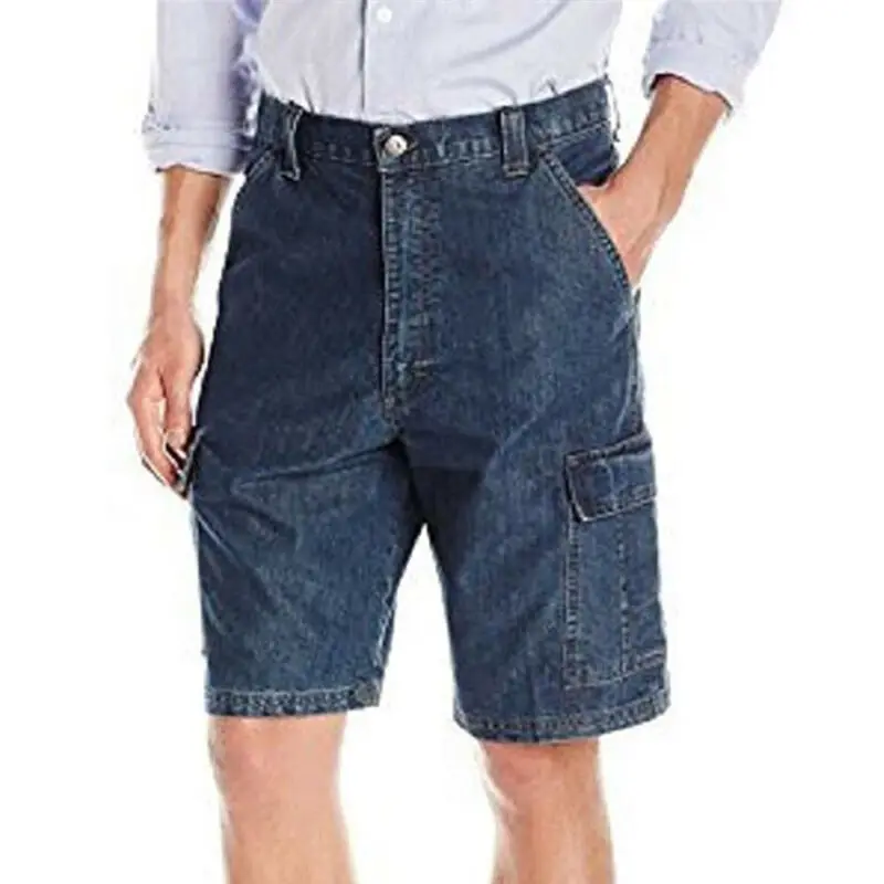 

Джинсовые шорты до колен, с множеством карманов, на молнии
