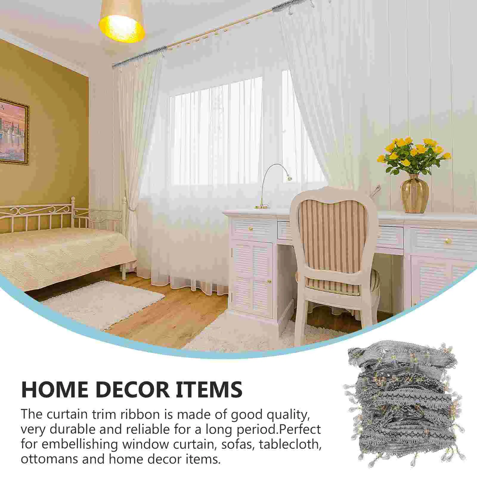 1pc Curtain DIY Decor Accessories Exquisite Trim Ribbon Accessory | Дом и сад