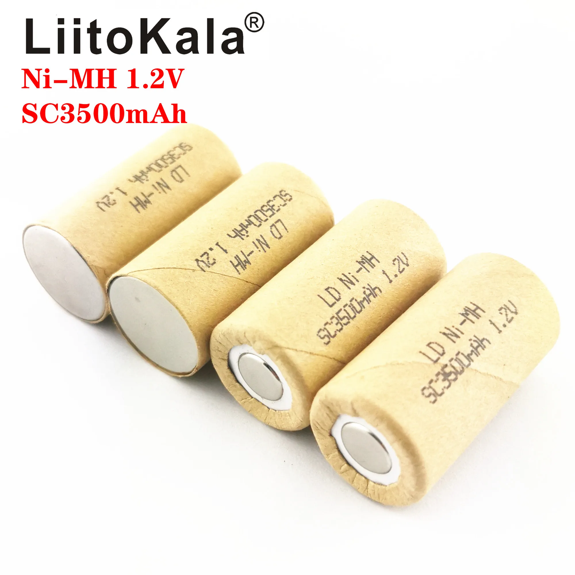 

2023 LiitoKala SC 3500mAh 3000mAH NI-MH 1.2V Rechargeable Battery high discharge rate 10C 15C for Electric tools Power Tool