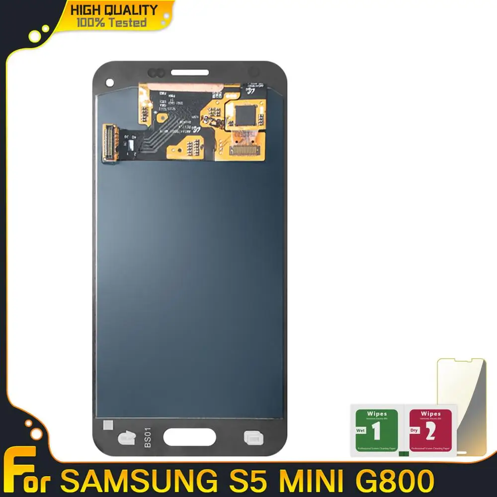 Супер AMOLED lcd для samsung Galaxy S5 Mini G800F G800A G800HQ G800H lcd s экран дисплей сенсорный дигитайзер сборка