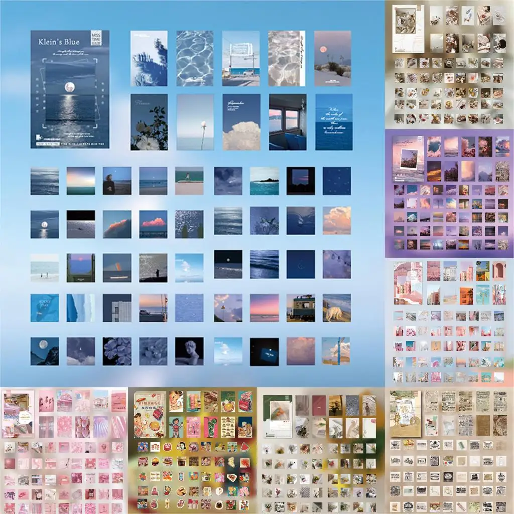 

Vintage DIY Letter Hand Account One Box Series Cartoon Style Kawaii Paper Stickers Decor Hand Account Sticker Material 9 Designs