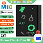 10-дюймовый планшет с восьмиядерным процессором, ОЗУ 8 Гб, ПЗУ 128 ГБ, Android 11,0, 4G LTE, WiFi, GPS, Youtube, 6000 мАч