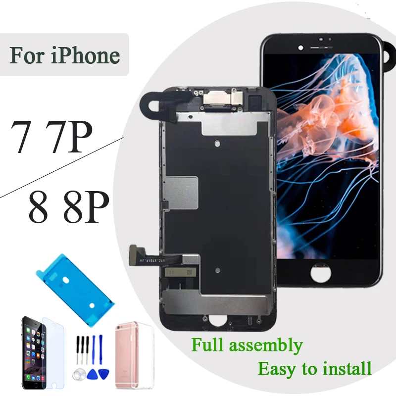 Полный комплект AAA для iPhone 7 8 Plus P ЖК дисплей сенсорный экран дигитайзер сборка