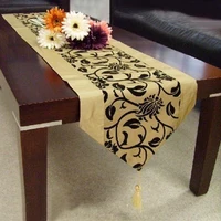 table runners modern kitchen table cloth home decoration flocking tablecloth home banquet party supplies home textile dust cover