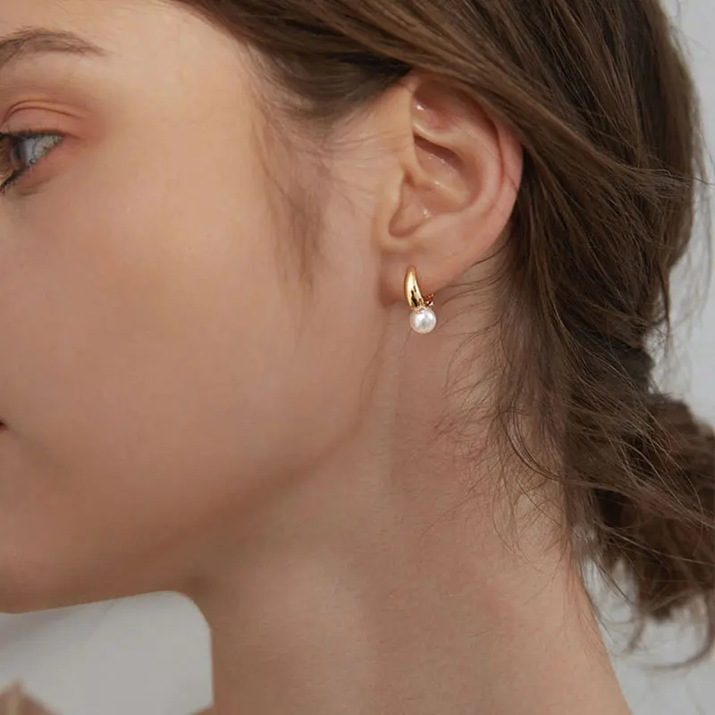 925 пробы серебряные серьги два способа ношения четыре жемчуга маленькие гвоздики