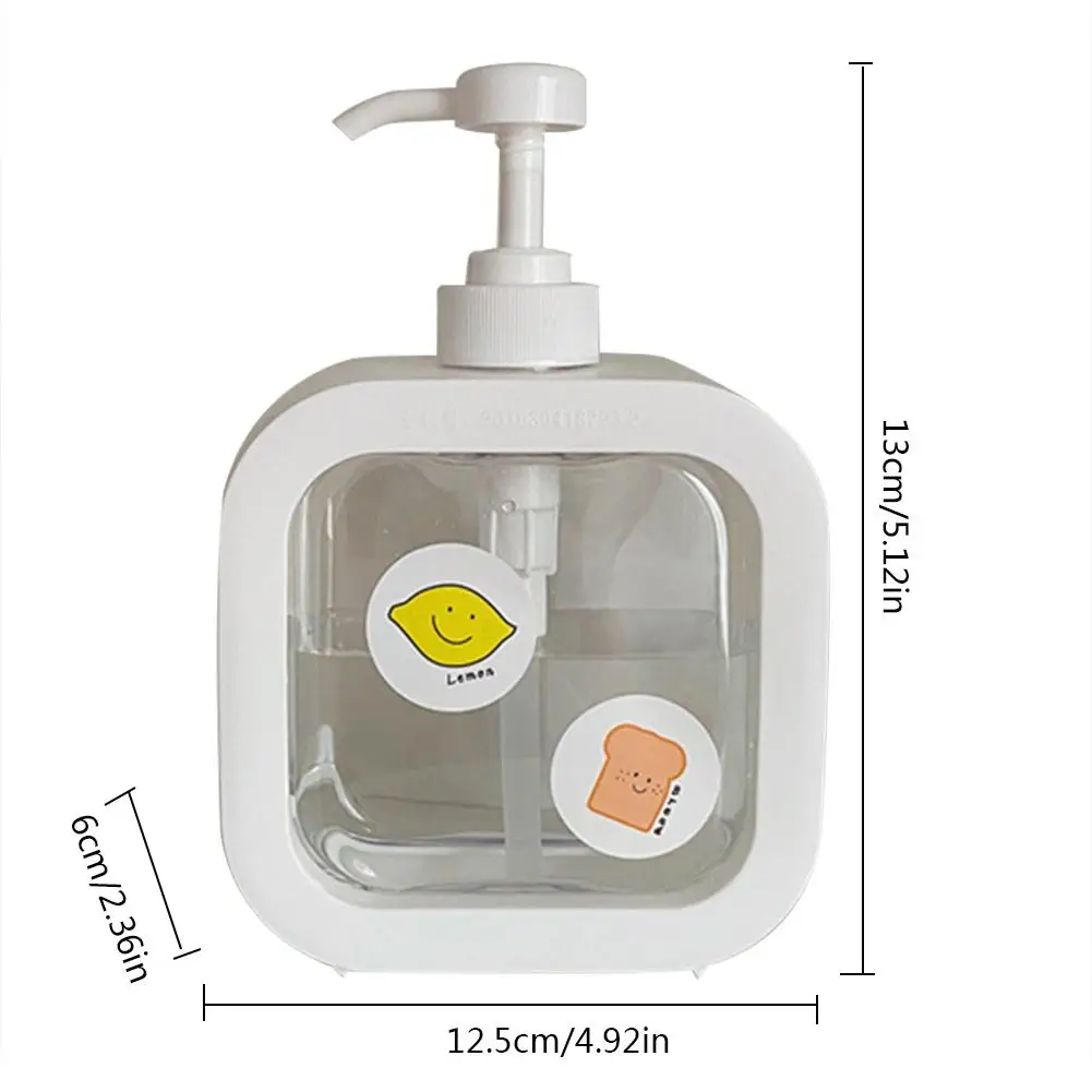

500ml Soap Dispenser Bottles Recycling Plastic Refillable Bottle For Hand Sanitizer Shampoo Lotion Conditioner Storage Container