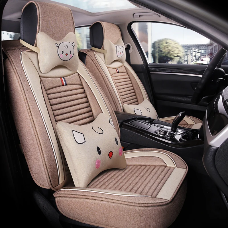 Чехлы на автомобильные сиденья чехлы из льняного волокна для Skoda fabia octavia laura rapid