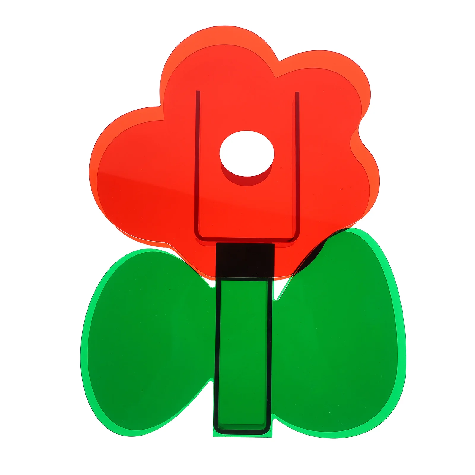 

1 Set Acrylic Vase Flower Shape Vase Transparent Color Living Room Dried Flowers Geometric Flower Vase Decoration