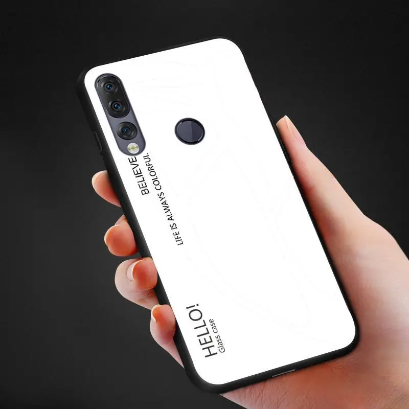 Gradient Tempered Glass Case For Lenovo Z5S Z6 Lite Pro Soft Silicone Bumper On Shell Z5 S Scratchproof Protection |