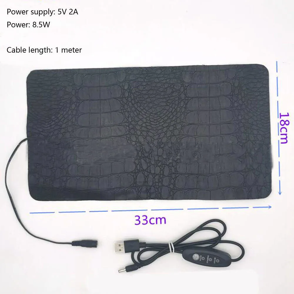 USB Pet Heating Pad  Reptile Electric Blanket Warm Adjustable Temperature Controller  Incubator Mat Tools Heated Mat Warming Pad images - 6