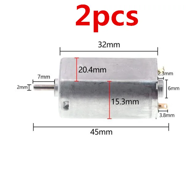 2 шт./лот, двигатель 180, FF-180PH-4017 двигатель DC4.0V для mabuchi, металлическая щетка, бесшумная высокоскоростная Бритва для волос cd-плеера - Название цвета: FF-180SH-2665