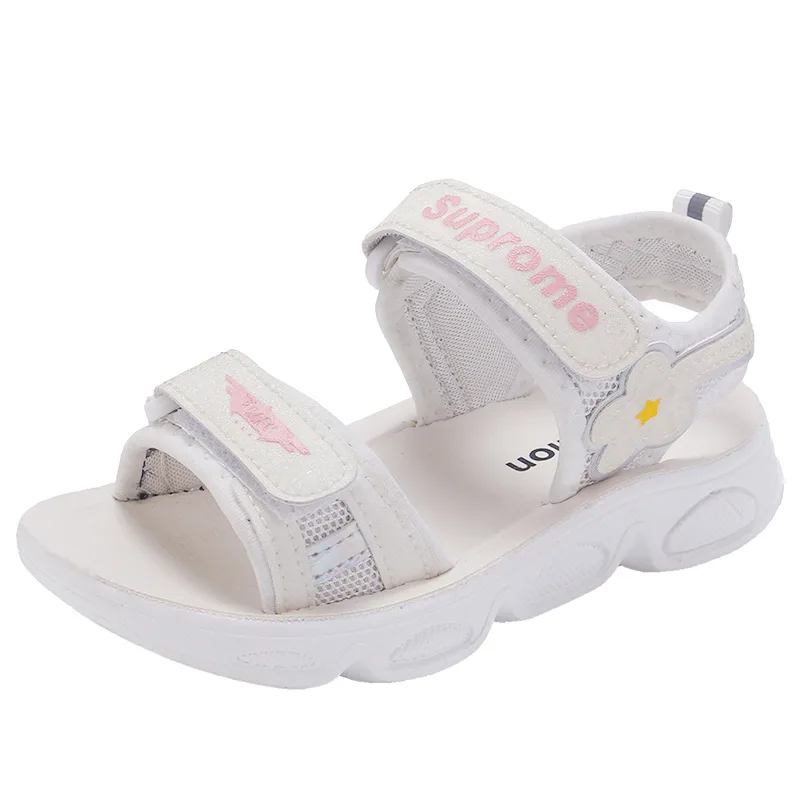 

Summer Girls Sandals New Fashion Children Shoes Toddler Kids Boys Genuine Leather Closed Toes Size 26-37