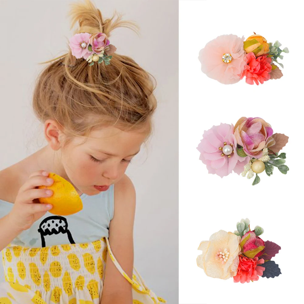 

2020 New Big Cloth Flowers Hair Pin For Women Spring Hairpins Ladies Hair Accessories Beauty Party Hair Accessories