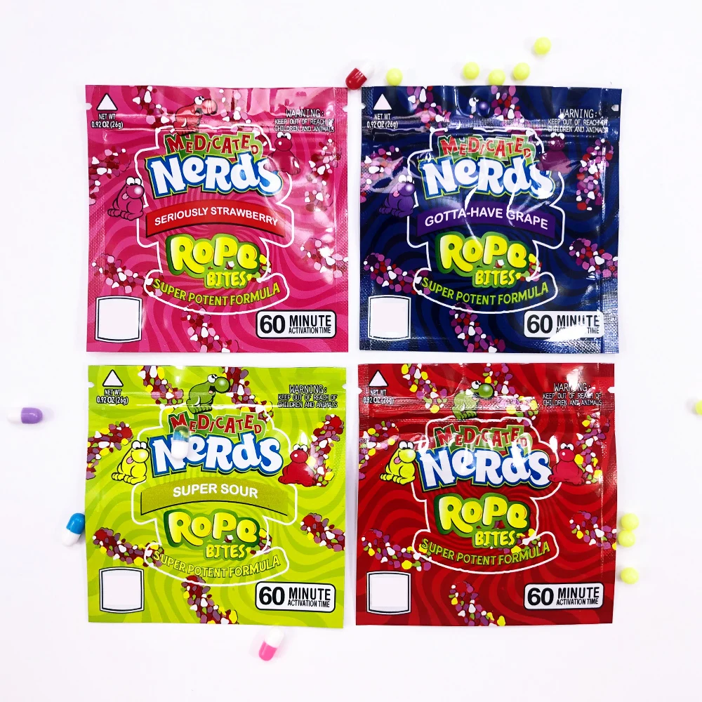 

Mylar Bag Dry Herb Flowers Sealed Bags Gummy Storage Plastic Opp Pouches Smellproof Small Flat Baggies 500mg 600mg