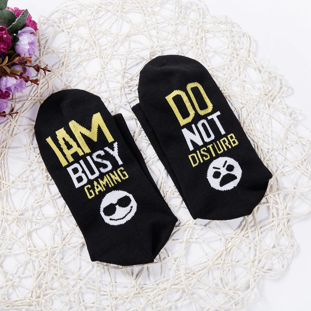 Новинка 2020 хлопковые носки не беспокоить веселые занятые играми Нескользящие