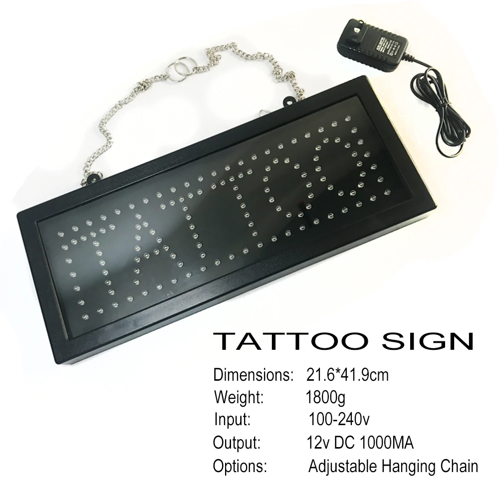 Светодиодная вывеска для татуировок неоновый внешний вид светодиодный