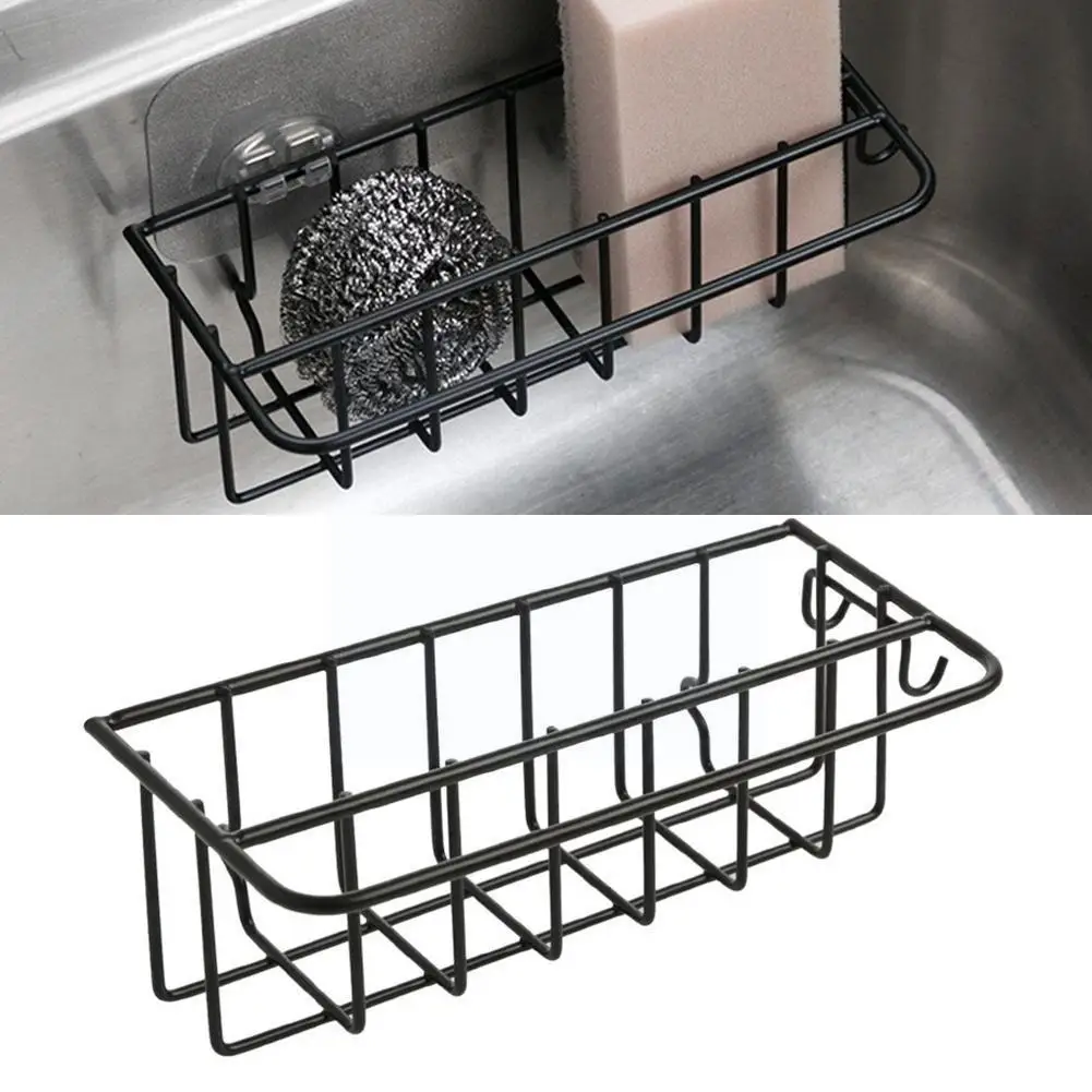 

Kitchen Sponge Holder Household Goods Free Perforation Sponge Cleaning Drain And Stand Kitchen Traceless Sink Sink Racks S4C9