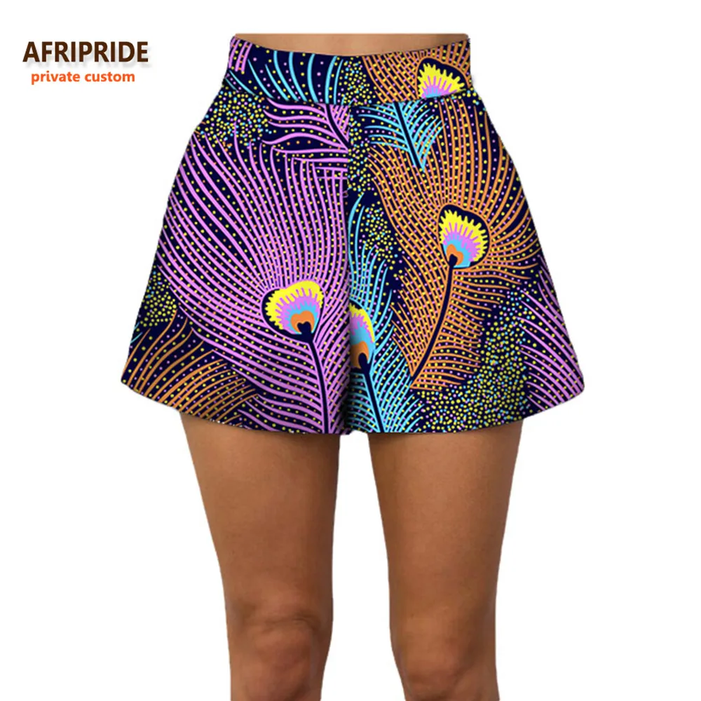 545 Летние женские пляжные шорты AFRIPRIDE индивидуальные повседневные короткие штаны хлопок батик принт Африканский A722108 - Цвет: 545