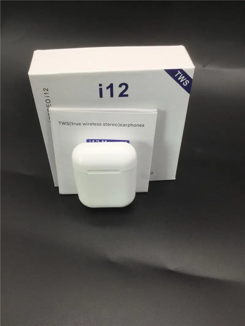 i12 with retail box Оригинальные i12 TWS беспроводные наушники Bluetooth 5,0 гарнитура сенсорное управление мини наушники для смартфона pk i11 i14 i60 i30 - Цвет: i12 with retail box