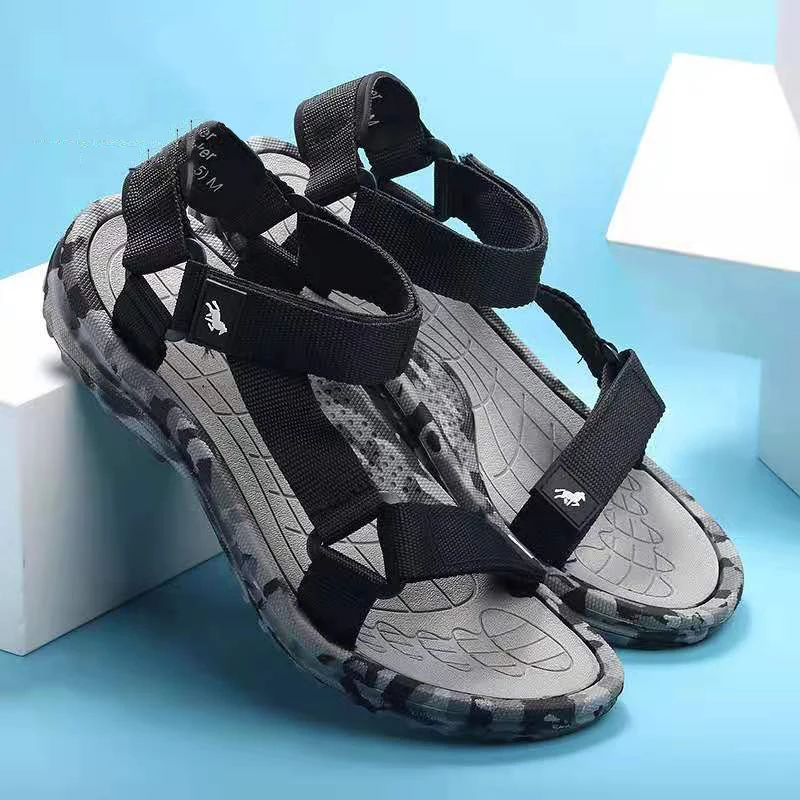 

Camouflage Men's Sports Sandals Velcro 2021Beach Shoes Breathable non-slip Deodorant Leisure Outdoor Trend Slippers Sandals