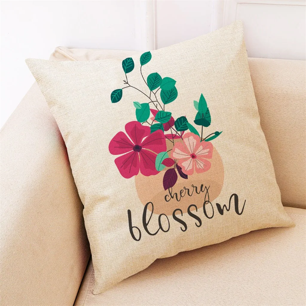 Чехол для подушки с весенним растительным узором чехол дивана и автомобиля