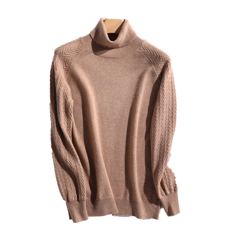 100% Merino Wool Cashmere Sweater Women Turtleneck Women's Knitted Winter For Warm Sweaters Female 2021 | Женская одежда