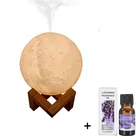 Увлажнитель воздуха Арома-диффузор 880 мл 3D лунный светильник с 10 мл эфирным маслом USB Ультразвуковой ночной очиститель холодного тумана для офиса