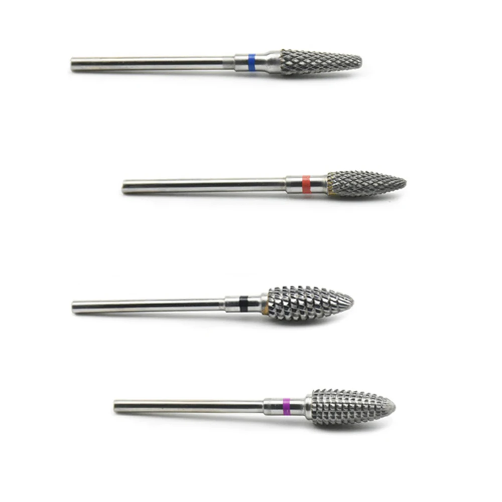 Фрезы для маникюра и педикюра карбид-вольфрам керамические радужные 22 типа