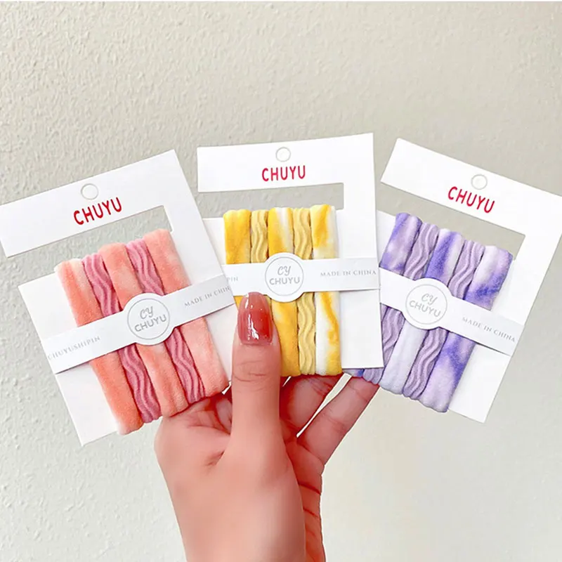 

5pcs/set High-elastic Kids Candy Color Hair Rope Elastic Scrunchie Hair Bands Mini Hair Rings Rubber Band for Girls Headwear