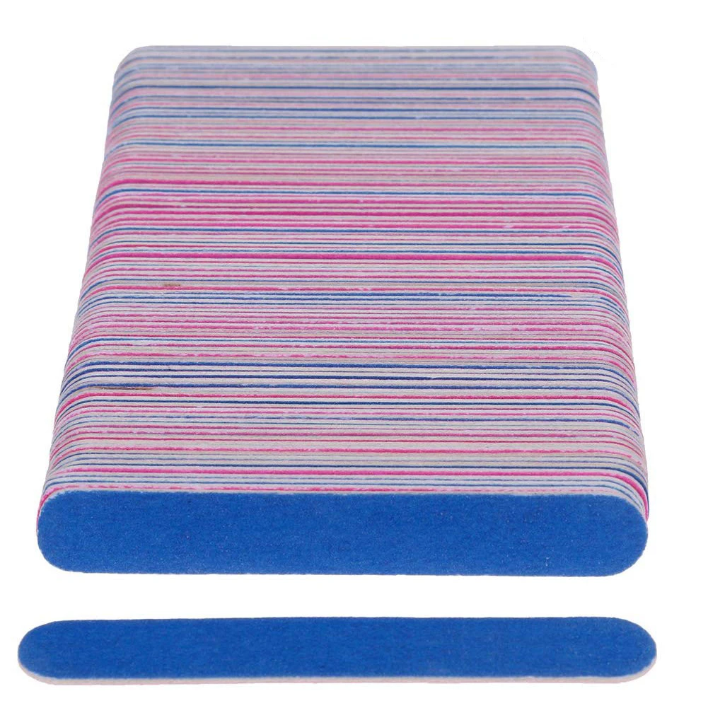 100/200PCS Nail Files Double Side Emery Disposable Buffers Polisher Manicure Pedicure Tools Lixa De Unha Lima Buffer | Красота и