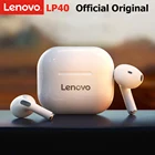 Оригинальные беспроводные наушники Lenovo LP40 TWS Bluetooth 5,0, наушники с двойным стерео шумоподавлением, басовая гарнитура с сенсорным управлением с микрофоном