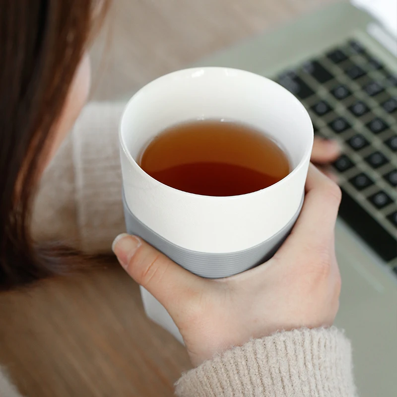 Портативная керамическая кофейная кружка для путешествий белые скандинавские