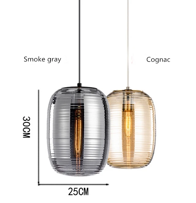 Современный стеклянный подвесной светильник в форме шара антикварный