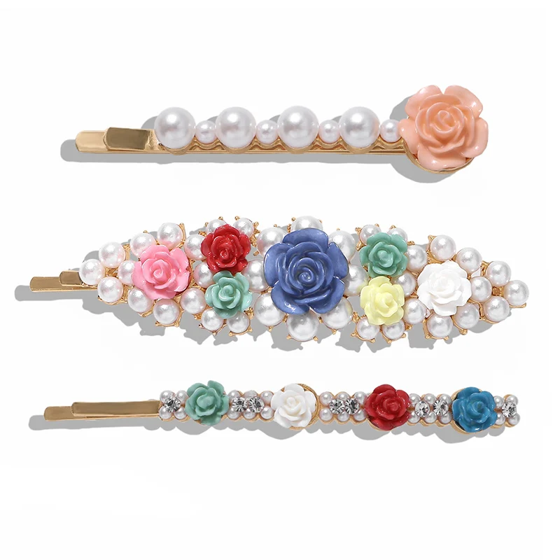 KOMi 30 Styles Hair Pins for Women ZA Hair Jewelry Gifts Shell Conch Hair Clips Simulated Pearl Crystals Barrettes Hot A60523 - Окраска металла: H0140