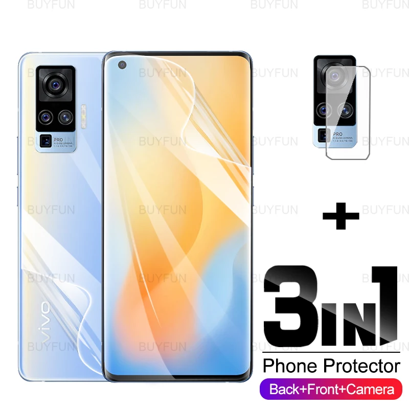 

3in1 Hydrogel Film For VIVO X50 Pro 6.56inch HD Front + Back Screen Protector For vivo x 50 50x vavo x50 pro Camera Lens Film