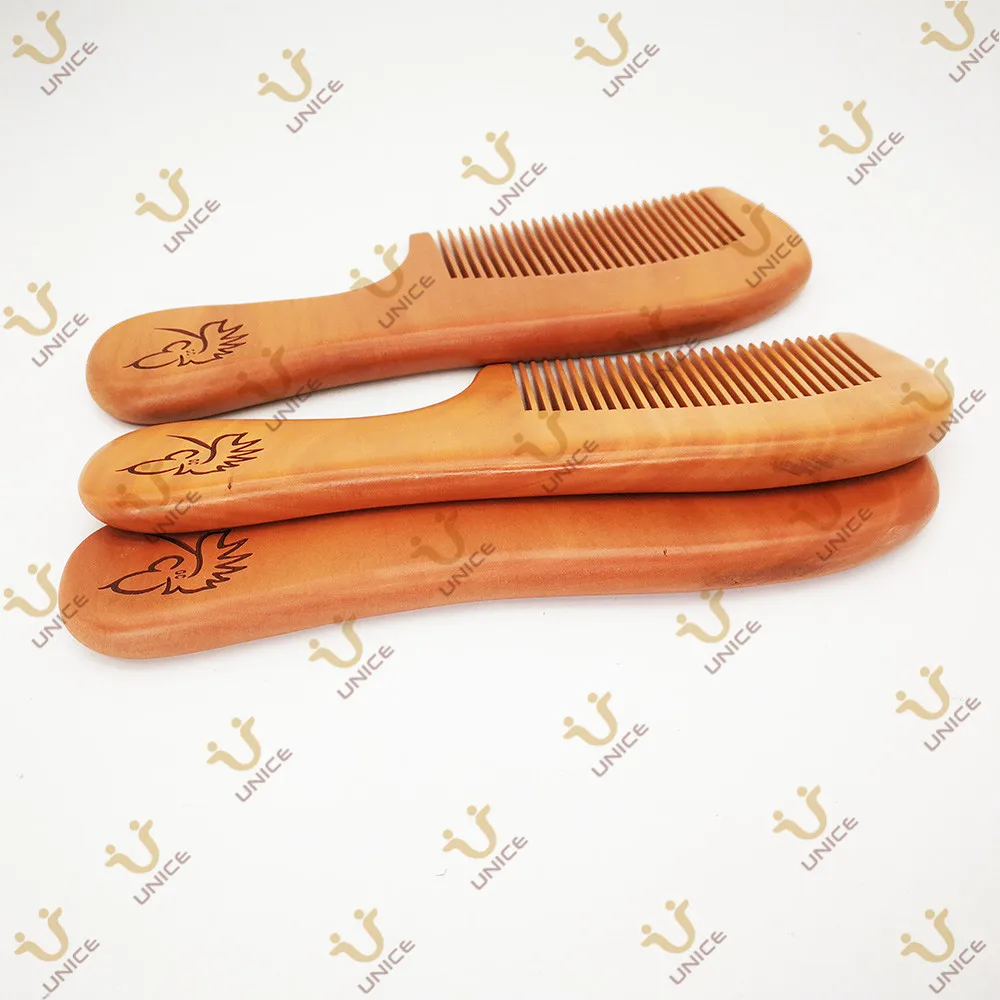 100 шт./лот деревянные гребни для бороды с логотипом под заказ гребень волос