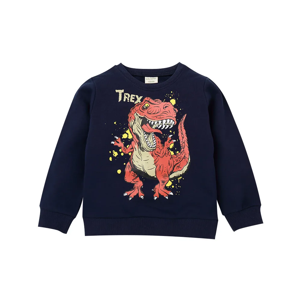 Свитер с динозавром из мультфильма для мальчиков 2 9 лет теплый осенний свитер