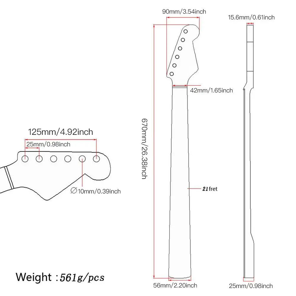 Гриф для электрогитары ST детали гитары 22 лада|Детали и аксессуары гитар| |