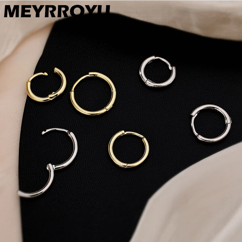 

MEYRROYU 925 Sterling Silver 2021 New Round Earrings Female Fashion Simple Engagement Party Accessories Jewelry Gifts Wholesale